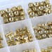 Suleve MXBN2 330Pcs M2 M3 M4 M5 Metric Female Thread Brass Knurled Nut Threaded Insert Embedment Nuts Assortment Kit