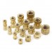 Suleve MXBN2 330Pcs M2 M3 M4 M5 Metric Female Thread Brass Knurled Nut Threaded Insert Embedment Nuts Assortment Kit