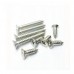 Suleve M3SP4 100Pcs M3 304 Stainless Steel Cross Flat Head Self Tapping Screw Wood Screws Speaker Screws Optional Length