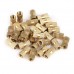 Suleve M5BN1 150Pcs M5 Brass Cylinder Knurled Threaded Round Insert Nuts Embedded Nut Assortment Kit